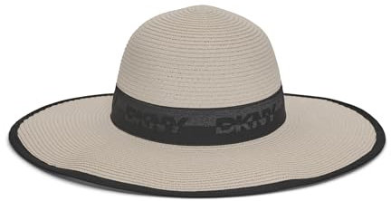 DKNY Damen Debossed Hat Beanie-Mütze, Elfenbein, Einheitsgröße