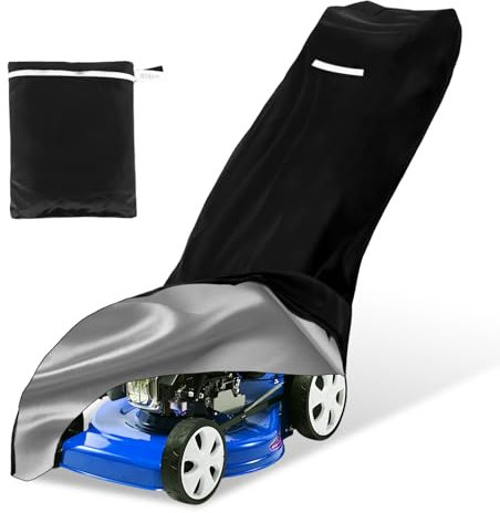 Vegena Lawn Mower Cover, Anti-UV Protector Lawnmower Cover, Waterproof Dustproof All-Weather Outdoor/Indoor Anti-UV Protector 210D Polyester with Draw String & Storage Bag(195x66x108cm)