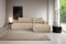Kaiser Möbel - Ecksofa mit Schlaffunktion und Bettkasten - Eckcouch Groß, XXL, Big Sofa 300x190 cm - Sofa L Form, für Wohnizmmer, Dauerschläfer - Fabo, Boucle Stoff Quelle, Rechts, Beige