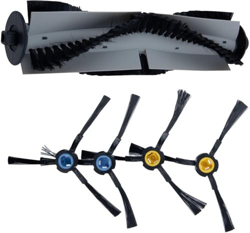 YUETTYY Kit de 5 cepillos laterales de repuesto para Silvercrest SSR1 SSRA1, para A9S A9 A7 L100 Hybrid + accesorios, 1 cepillo de rodillo principal, 4 cepillos laterales