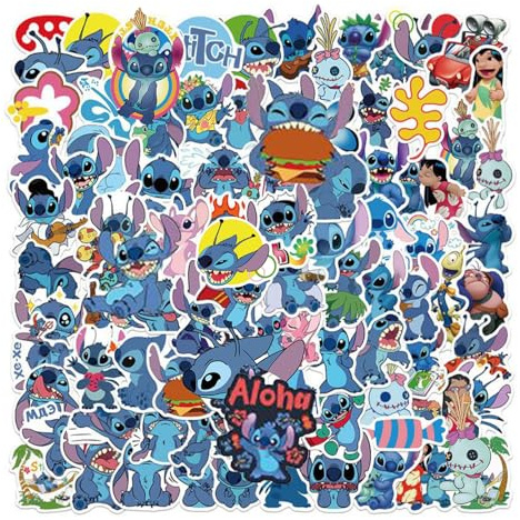 100 Pcs Cute Cartoon Stickers Set, Waterproof Vinyl Anime Stickers, Aesthetic Kawaii Decals for Laptops, Skateboards, Bikes, Guitars, Bags & Parties
