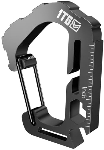 200kg Stainless Steel MOLLE Clip with Bottle Opener, Ruler and Hex wrench