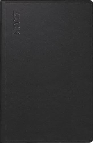 rido/idé 7016168907 Taschenkalender Mod. partner/Industrie I 2027 A7, Leder, schwarz