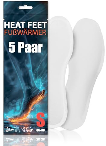 Heat Feet Fußwärmer – Sohlenwärmer für Schuhgröße 8h Wärme