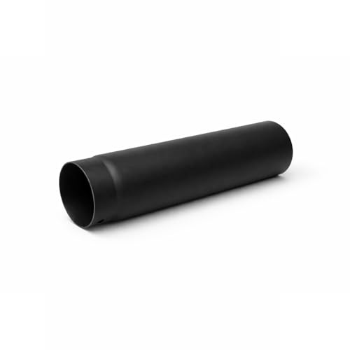 Tubo Estufa 150 mm x 500 mm Chimenea Acero Negro Mate