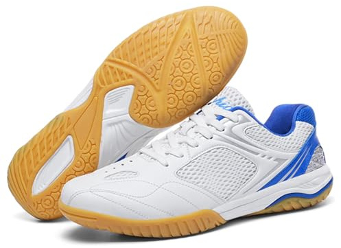 Scarpe da Badminton Donna, Scarpe da Pallavolo Indoor Antiscivolo, Scarpe da Sala Leggere Traspiranti Ammortizzate, Modello Unisex per Badminton Pallavolo Squash Tennis Tavolo
