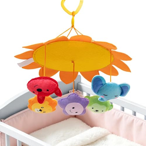 Lunaobrik Baby-Mobile Für Das Kinderbett | Plüschornament zur sensorischen Entwicklung - Mobile-Kinderbettdeko | Für Autoreisen, Wand, Zuhause, Schlafzimmer, Wohnzimmer, Mädchen Und