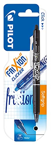 Pilot Pen 2270001B - Tintenroller Frixion Ball Clicker, Strichstärke 0,7 mm, schwarz, 1 Stück