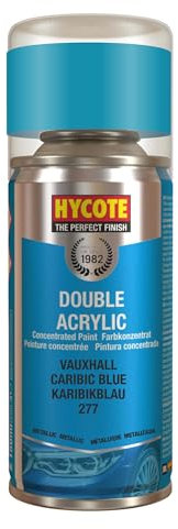 Hycote Double Acrylic Aerosol Car Spray Paint, Vauxhall - Caribic Blue, 150 ml