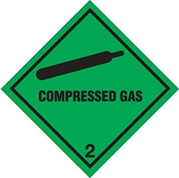 Signs & Labels FC08A/S Sign Board, Class 2 Compressed Gas Hazard Warning Diamond