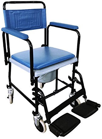 SILLA ASEO CON RUEDAS E INODORO, BRAZOS EXTRAIBLES