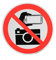 Schild Verbotszeichen nach ISO 7010 - Fotografieren verboten - 320507 Gr. ca. 20cm