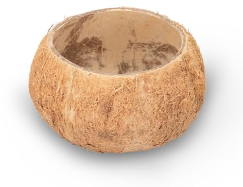 NaDeco Kokos Becher Ø 10-13cm | Kokosnuss Schale | Kokosbecher | echte Deko Kokosnuss | Kokosnussschalen | Deko Kokosnuss | Beach Party | Futtschale | Vogelspielzeug | Schreddermaterial