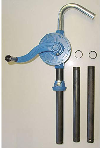 Alu-Kurbelpumpe mit gebogenem Auslauf 25 mm für Fässer 60/200/220 l