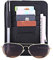 Car Sun Visor Organizer, Sonnenblenden Tasche, Visor Auto Sonnenblende Organizer Tasche Karte Lagerung Brillenhalter Clip Multifunktions Veranstalter Gläser Halter Hängen PU Leder (Schwarz)