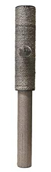 UNITED PETS Cat Pole - Palo Tiragraffi da Tavolo per Gatti, Palo Allungabile, di Design, Palo Tira graffi da Tavolo in Sisal e Rattan Grigio, Gioco per Gatti con Pallina