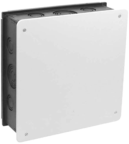 WITTKOWARE Unterputz Elektro Abzweigkasten, Verteilerkasten mit Deckel und Schrauben, 200x200 mm