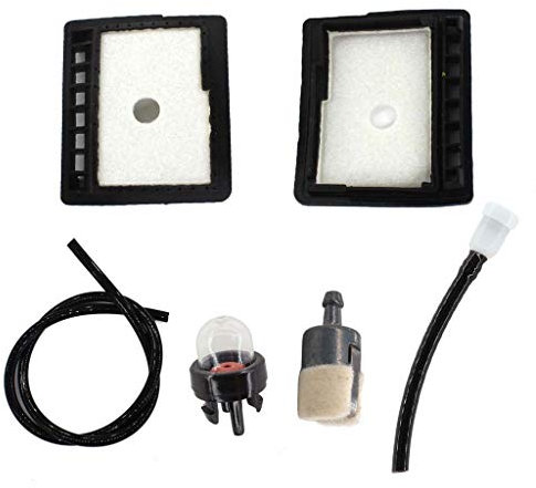 HURI 2X Filtre à Air Filtre à Carburant pour ECHO CS300 CS3000 CS301 CS340 CS3400 CS345 CS3450 CS305 CS306 CS341 CS346 remplace 90076 90149Y 13031039132 Tronçonneuse Pompe D'amorcage Tuyau