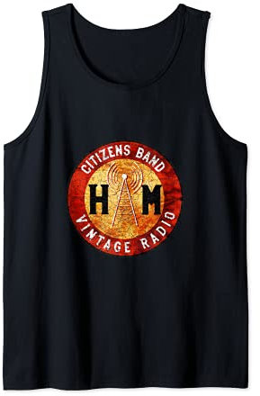 Amateur HAM CB Radio Antenne Badge Vintage Design Tank Top