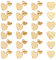 UNICRAFTALE 24pcs Forme Coeur Doré Placage sous Vide Résultats Boucle Oreille 304 Clous Oreille en Acier Inoxydable avec Écrous Oreille et Trou pour Fabrication Bijoux