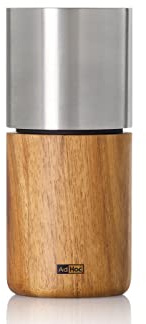AdHoc MP820 Pfeffer- | Salzmühle Ikon, CeraCut® Keramik Mahlwerk, Akazienholz|Edelstahl