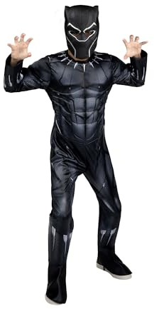 MARVEL Boys Deluxe Black Panther Costume, Kids Superhero Halloween Costume, Child - Officially Licensed