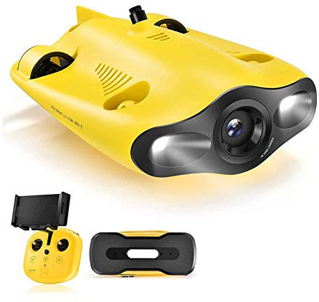 ADZHY Underwater Drone, 4K UHD Underwater Camera for Real Time Viewing, Remote Controller and APP Remote Control, Dive to 165ft/330ft, Live Stream, Adjustable Tilt-Lock, Fish Finder, ROV.,Explore