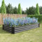 FOUBAM Large Raised Beds for Garden,Raised Planters for Garden Outdoor,8 X 4 X 1 FT Galvanised Metal Planter Box Beds Steel Kits for Vegetables Flower Herb Patio Black Rectangle