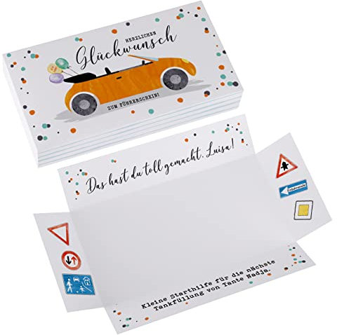 Herz & Heim® Geschenkverpackung Geldgeschenk mit Personalisierung - Erste Million Führerschein