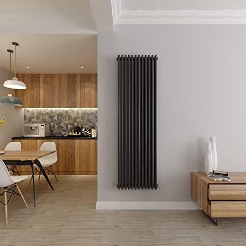 Anthracite radiators Vertical 3 Column Rads Cast Iron Style Central Heating radiators for Bathroom,Living Room and Kitchen 1800x560mm