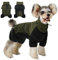 DENTRUN Hundemantel Grosse Hunde, Hundejacke XL, Winter Fleece Hundejacke, Hundepullover, Hundemantel mit Abnehmbarem Kragen, Hund Soft Fleece Onesie (Armeegrün,XL)