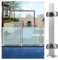 Poteau garde corps verre pince 24 30 35 39 43 47 Poteau de balustrade en verre de 51 pouces de hauteur, Pince de poteau de balustrade de balustrade de clôture de piscine en verre d'acier inoxydable 30