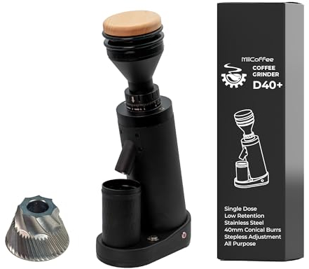 MiiCoffee D40+ Kaffeemühle für Einzeldosierungen, Schwarz