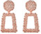 EVER FAITH Orecchini rettangolari geometrici in metallo statement argento grande quadrato goccia orecchini per donne e ragazze tono argento, Cristallo