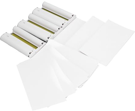 KP-108IN Fotodrucker-Set, 3 Farbbänder und 108 Blatt Fotopapier 10x15 cm, Kompatibel mit Selphy CP1300, CP1500, CP1200, CP1000