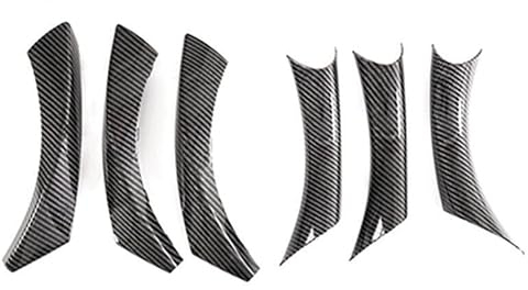 Donkivvy Garniture de poignée de porte intérieure en fibre de carbone ABS pour BMW Série 3 E90 E91 2004-2012