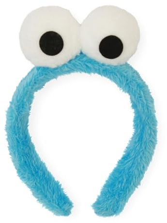Krümelmonster Plüsch Haarreif mit Augen Kostüm-Zubehör Cookie Monster Keksmonster, Farbe:Blau