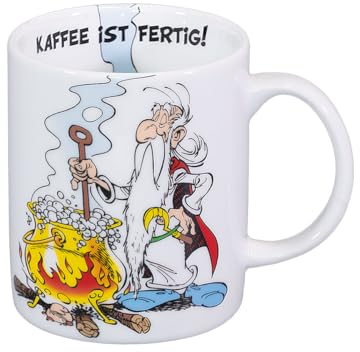 tea4chill Könitz Kaffeetasse Asterix - Miraculix. Teetasse 300ml Porzellan. Design modern, bunt, lustig