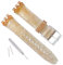 GREENOLIVE Ultradünnes Ersatz-Uhrenarmband aus Silikonkautschuk für die Swatch Skin-Serie (16 mm) (glitzerndes Gold)