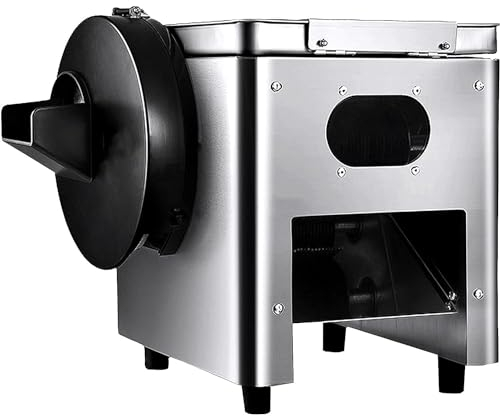 Cortadora de fiambres eléctrica, cortadora de fiambres antiadherente para uso comercial, cortadora de fiambres con tamaño de corte ajustable