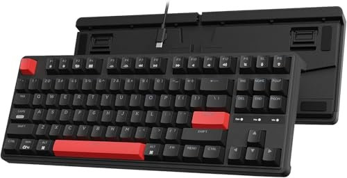 Keychron C3 Pro Tastiera Meccanica a filo, USB-C, LED Rosso, QMK/VIA, Compatible con Mac Windows Linux, Red Switch