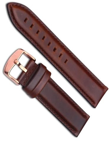 hoosouk Uhrenarmband für DW-Uhrenarmband für Daniel For Wellington-Uhrenarmband mit roségoldener Schnalle(Rose-brown,18mm)