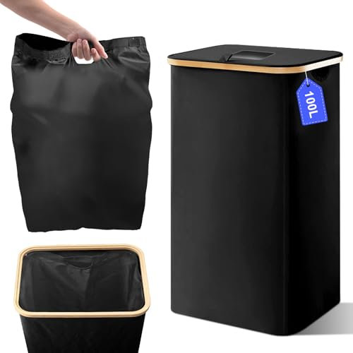 Conteneur de Collecte de Bouteilles de 100 L,Polyvalents Panier,Panier à Linge,Support de sac Poubelle,Conteneur de Collecte de Déchets de Verre,Conteneur de Recyclage,Conteneur de Collecte de Cuisine