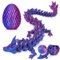 HIMS 3D Gedruckte Dracheneier mit Drache im Inneren, Drachenei Beweglicher Kristalldrache Spielzeug, Überraschungs Easter Dracheneier Wohnkultur