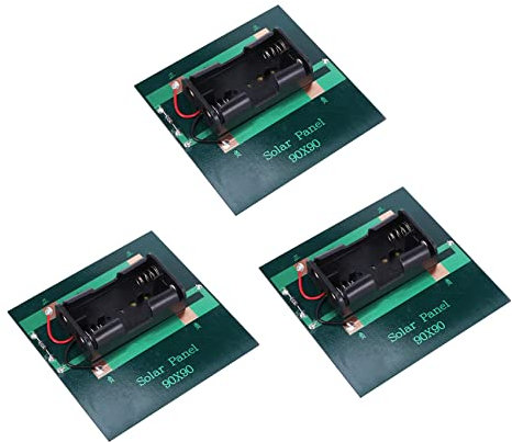 Reinscer 3X 1W 4V Rechargeable AA Battery Solar Cell Charger with Base for 2XAA Batteries Charging Directly