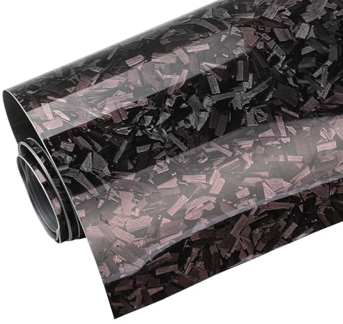 JSCARLIFE Forged Car Vinyl Wrap Sticker, Adhesive Wrap Vinyl Roll for Full Car Wraps Bubble Free Self-Adhesive Paint Protection Film Car Interior Decals for Car Styling (Grey Red, 152 * 30CM()