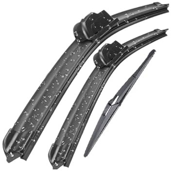 Window Wiper Blade Set Automotive For Nissan For Juke F15 2010-2016 22+14+12 Front & Rear Wiper Blades Set Windshield Windscreen Window Brushes Windshield Wipers Front