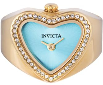 Invicta Mini Ring 49576 Damenuhr - Quarzwerk - Edelstahl mit blauem Zifferblatt - 18 mm