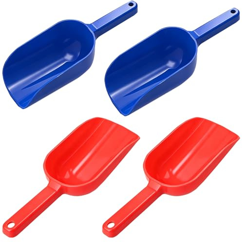 OFGAOO 4pcs Strandschaufeln, 24cm Dicke Strand Schaufel Spaten Garten Pflanzwerkzeug Kit Sandbox Kunststoff Sandkasten Spaten Scoop Pflanzen Schaufel Werkzeug Schaufeln und Graben
