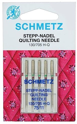 Schmetz 130-705Q-75 Nadel, Metal, Silber, 75-11 Größe, 5 Count